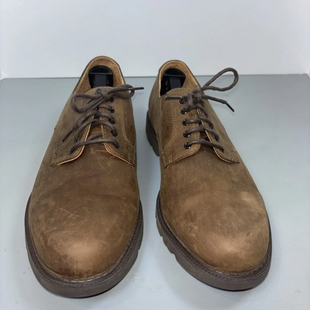 Rockport Shoes Men Size 12 Oxford Brown Lace Up Waterproof Leather Rugged M5649